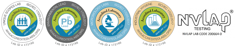 Unique Scopes Lab,Environmental Lead,Microbiology Lab,Industrial Hygeine,NVLAP Testing